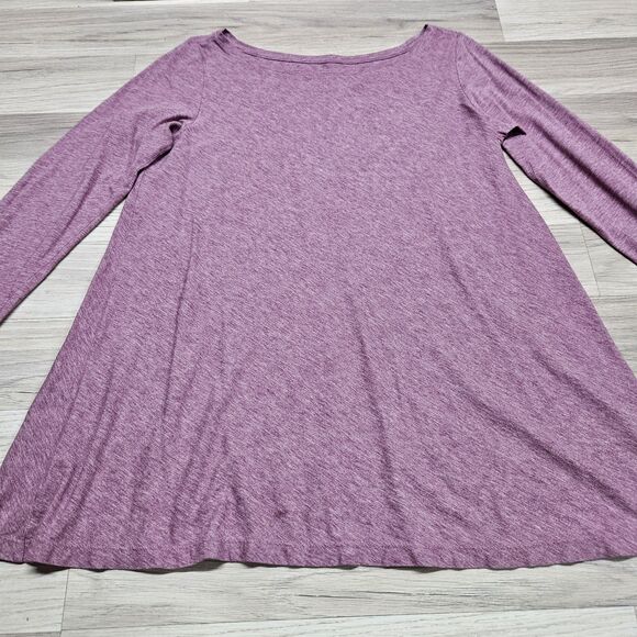 Pure Jill Purple Shirt A Line Tee Longsleeve Pima Cotton XS - Picture 2 of 7